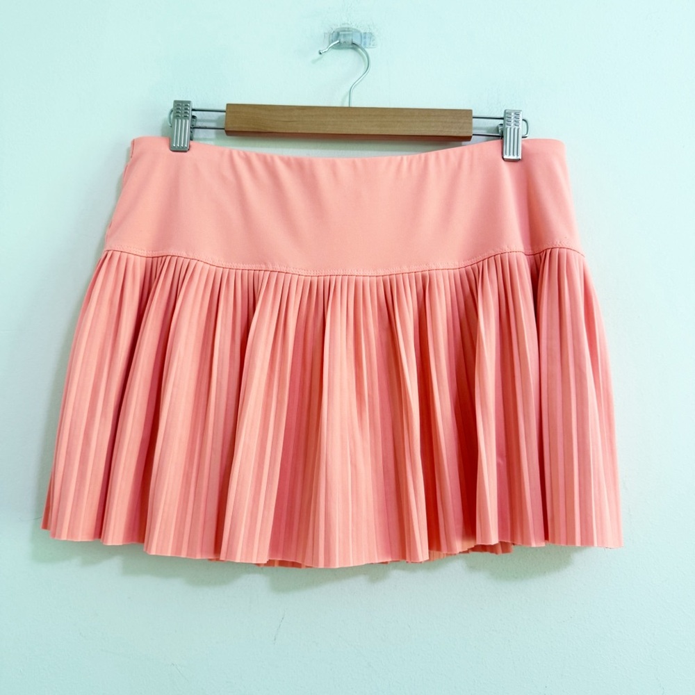 Lucky in Love Coral Played Tennis Skirt